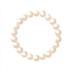 Obraz premium Elegant and Timeless Circular Arrangement of Shiny White Pearls on a Light Background for Jewelry Design and Decoration