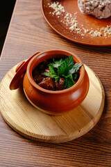 A girl smiles on a white background