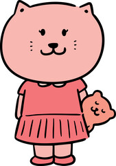 Illustration of kid cat
