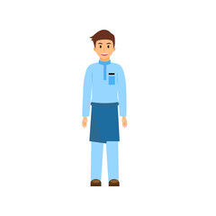 Illustration of Male Teacher wearing Baju Melayu
