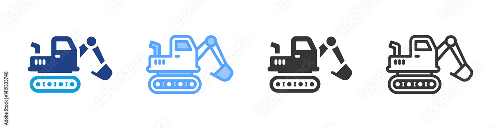 Poster equipment icon set multiple style collection