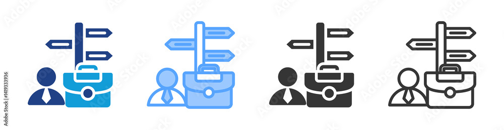 Aufkleber portfolio manager icon set multiple style collection