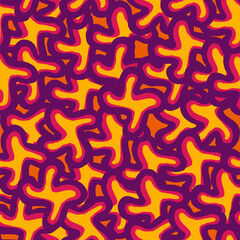 Colorful Abstract hand drawn Funky Star Seamless Pattern