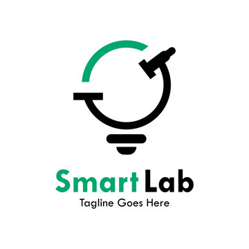 Smart lab design logo template illustration