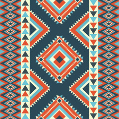 Obraz premium Colorful geometric ethnic pattern design