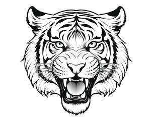 tiger head vector