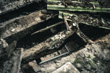 old house and abandoned things