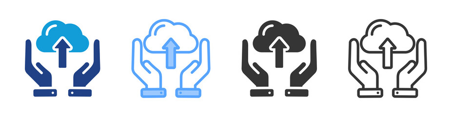 Obraz premium Crm icon set multiple style collection