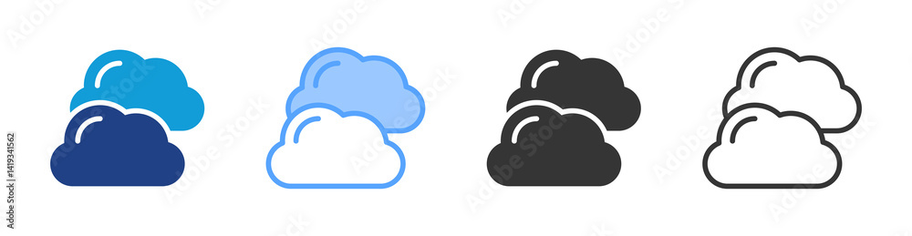 Aufkleber Abstract icon set multiple style collection