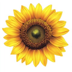 Fototapeta premium Vibrant sunflower, detailed design