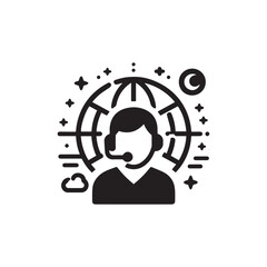 man head silhouette with gears