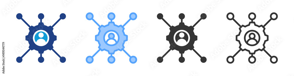 Fototapete profiling icon set multiple style collection