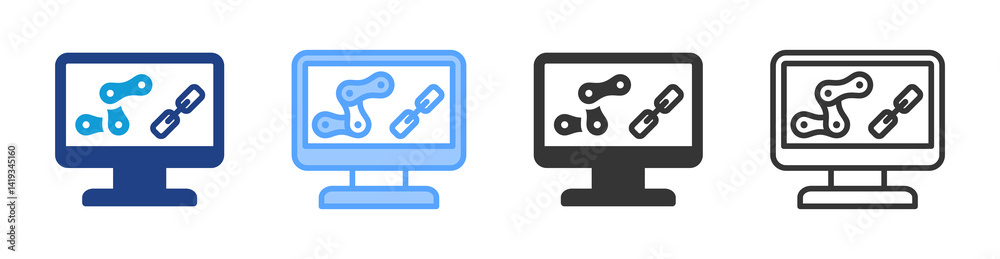 Poster Robustness icon set multiple style collection
