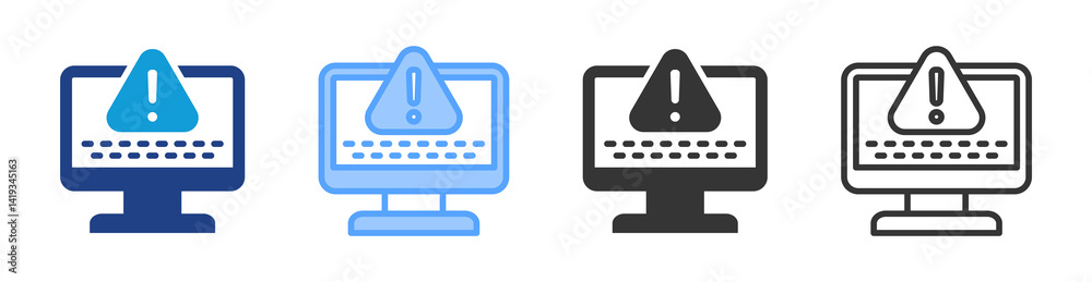 Aufkleber Errors icon set multiple style collection