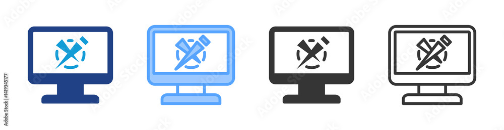 Leinwandbilder incorrect icon set multiple style collection