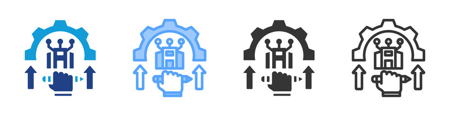 Future Developers icon set multiple style collection