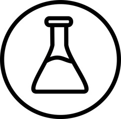 Chemical flask vector icon. Laboratory test tube symbol.  Vector graphics and not AI. Symbol, logo illustration. Replaceable vector design.
