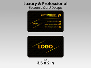Professional black background luxury business card design