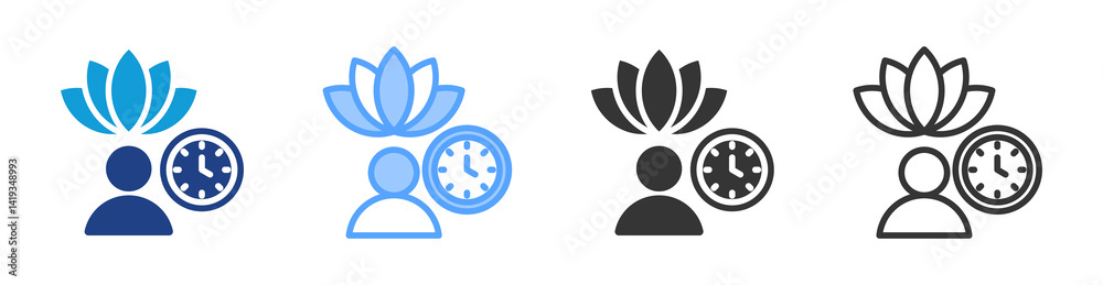 Aufkleber Patience icon set multiple style collection