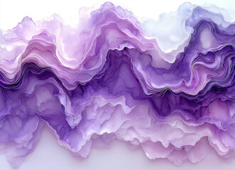 Obraz premium Lavender Agate Pattern with Flowing Lines and Soft Curves in Light Purple and White for Elegant Backgrounds, Prints, or Luxury-Inspired Design Projects