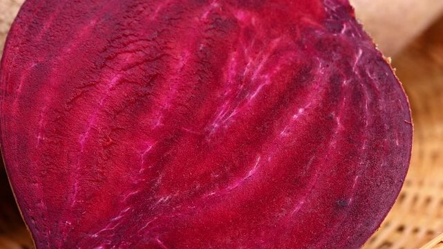 Close-up of beetroot in a basket