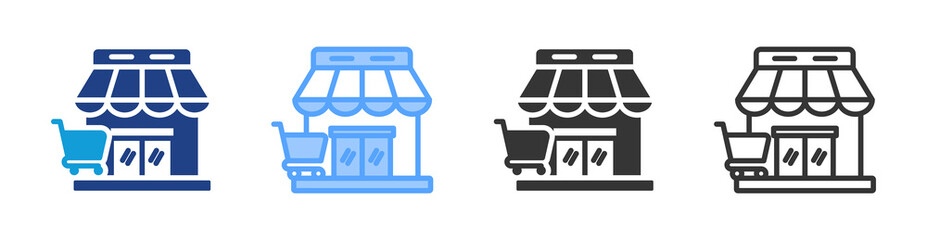 Retail icon set multiple style collection