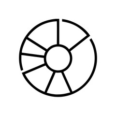 Circular Pie Chart Breakdown Icon Design