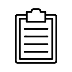 Clipboard with Document Outline Icon Design