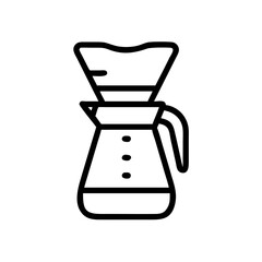 Coffee Maker with Filter Slot Icon Design