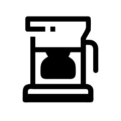 Coffee Maker with Filter Slot Icon Design