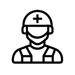 Combat Medic in Helmet Icon Design