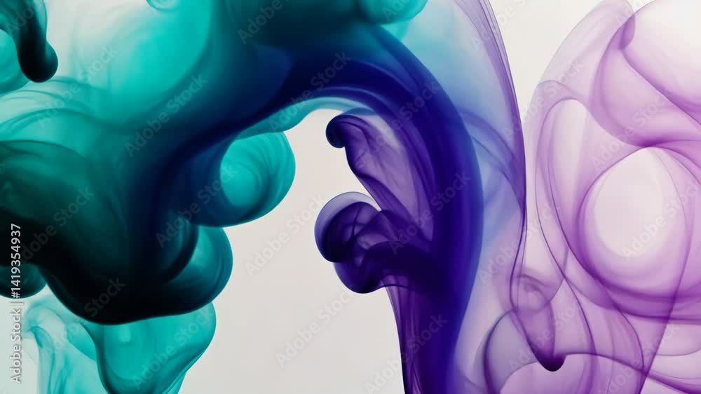 Canvas Prints colorful smoke patterns swirl and dance across a smooth surface