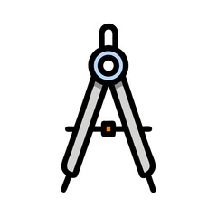 Compass for Technical Drawing Icon Design