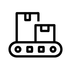 Conveyor Belt with Product Boxes Icon Design