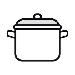 Cooking Pot with Side Handles Icon Design