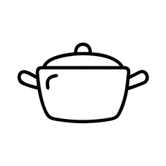 Cooking Pot with Side Handles Icon Design