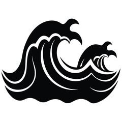 Cute Ocean Waves Vector Illustration