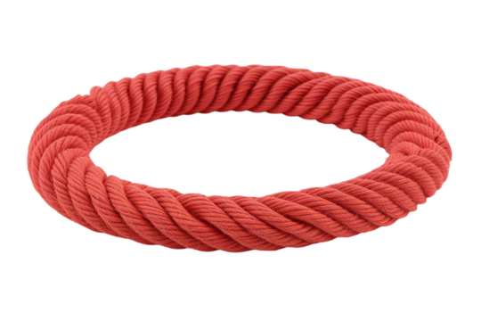 Red Barrier Rope 3D Isolated on Transparent Background