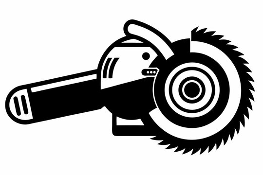 black and white circular saw tool clip art preview