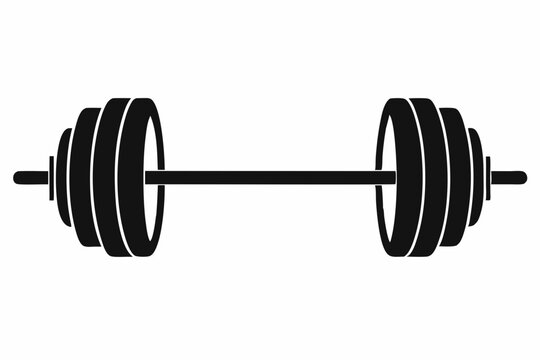black barbell weightlifting equipment clip art preview