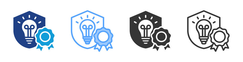 Exclusive Rights icon set multiple style collection