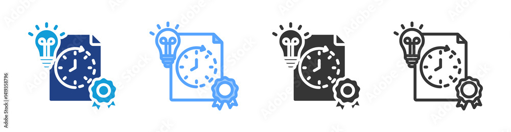 Poster Patent Expired icon set multiple style collection