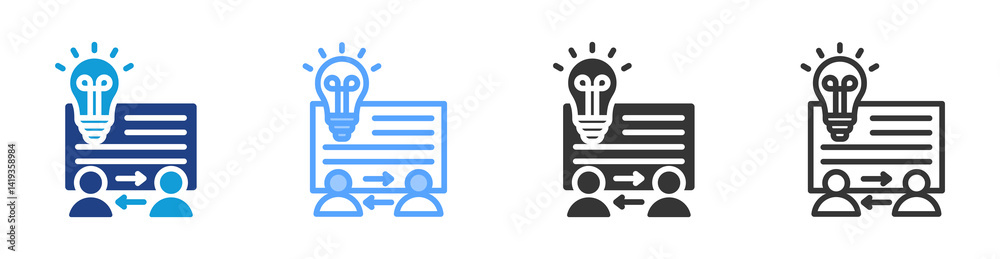 Poster patent cooperation treaty icon set multiple style collection