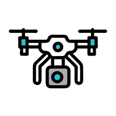 Drone with Camera Attached Icon Design