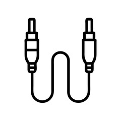 Dual Audio Cable with Jack Ends Icon Design