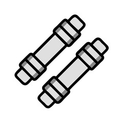 Electrical Fuse with Metal Caps Icon Design