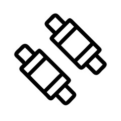 Electrical Fuse with Metal Caps Icon Design