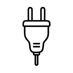Electrical Plug with Two Prongs Icon Design