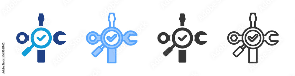 Aufkleber overhaul icon set multiple style collection