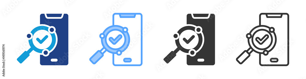 Poster Correction icon set multiple style collection